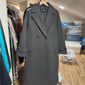 Zara Women's Charcoal Trench Coat